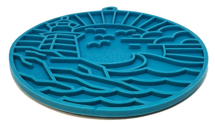 Lighthouse eMat - Enrichment Lick Mat For Dogs and Cats - With Suction Cups | USA Made by SodaPup/True Dogs, LLC