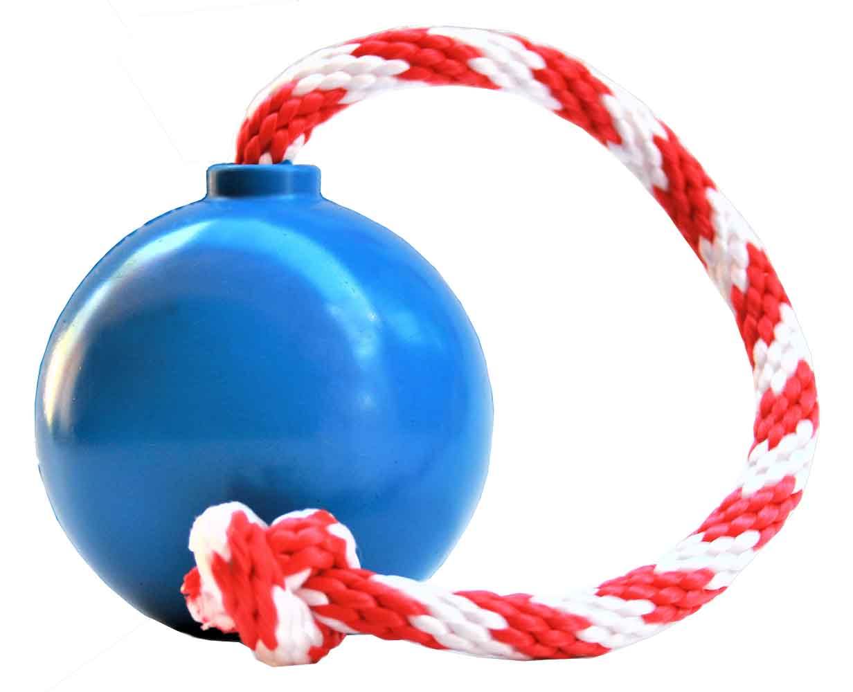 USA-K9 Cherry Bomb Rubber Dog Chew Toy | K9 Handler Reward Toy | Blue | USA Made by SodaPup/True Dogs, LLC