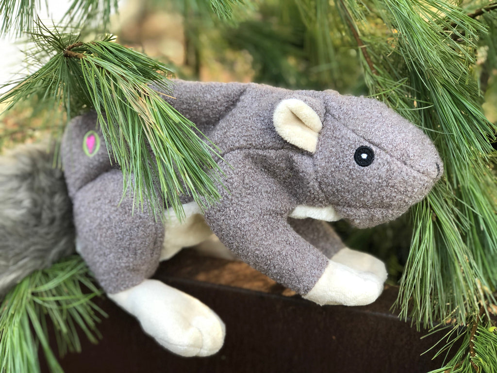 Feller Squirrel Plush Dog Toy by HuggleHounds