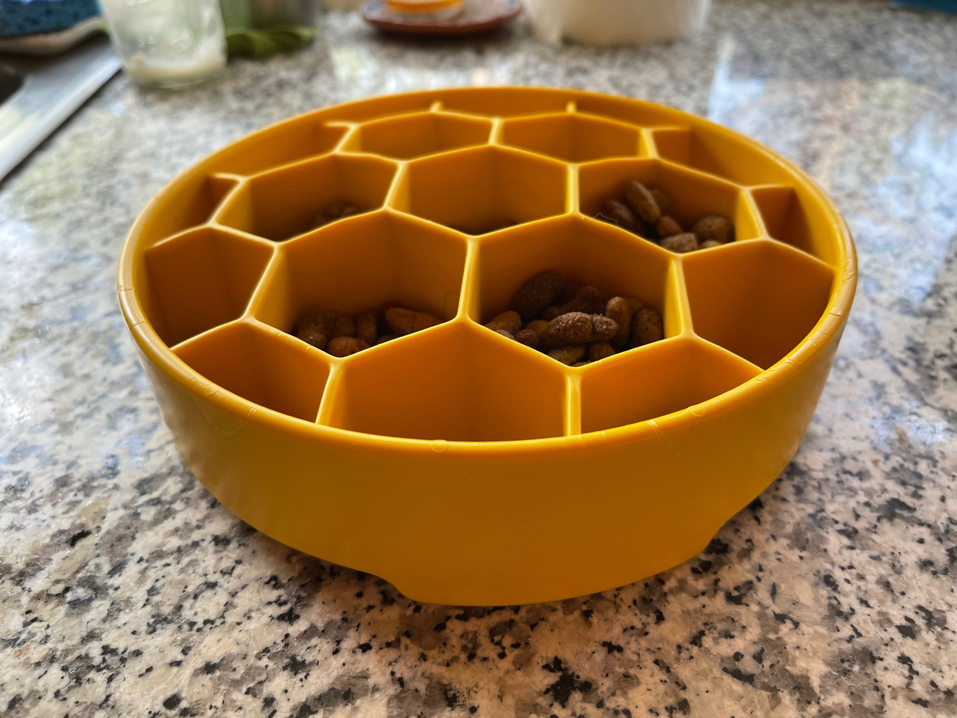 Honeycomb eBowl Deep Slow Feeder Dog Bowl for Enrichment | USA Made by SodaPup/True Dogs, LLC