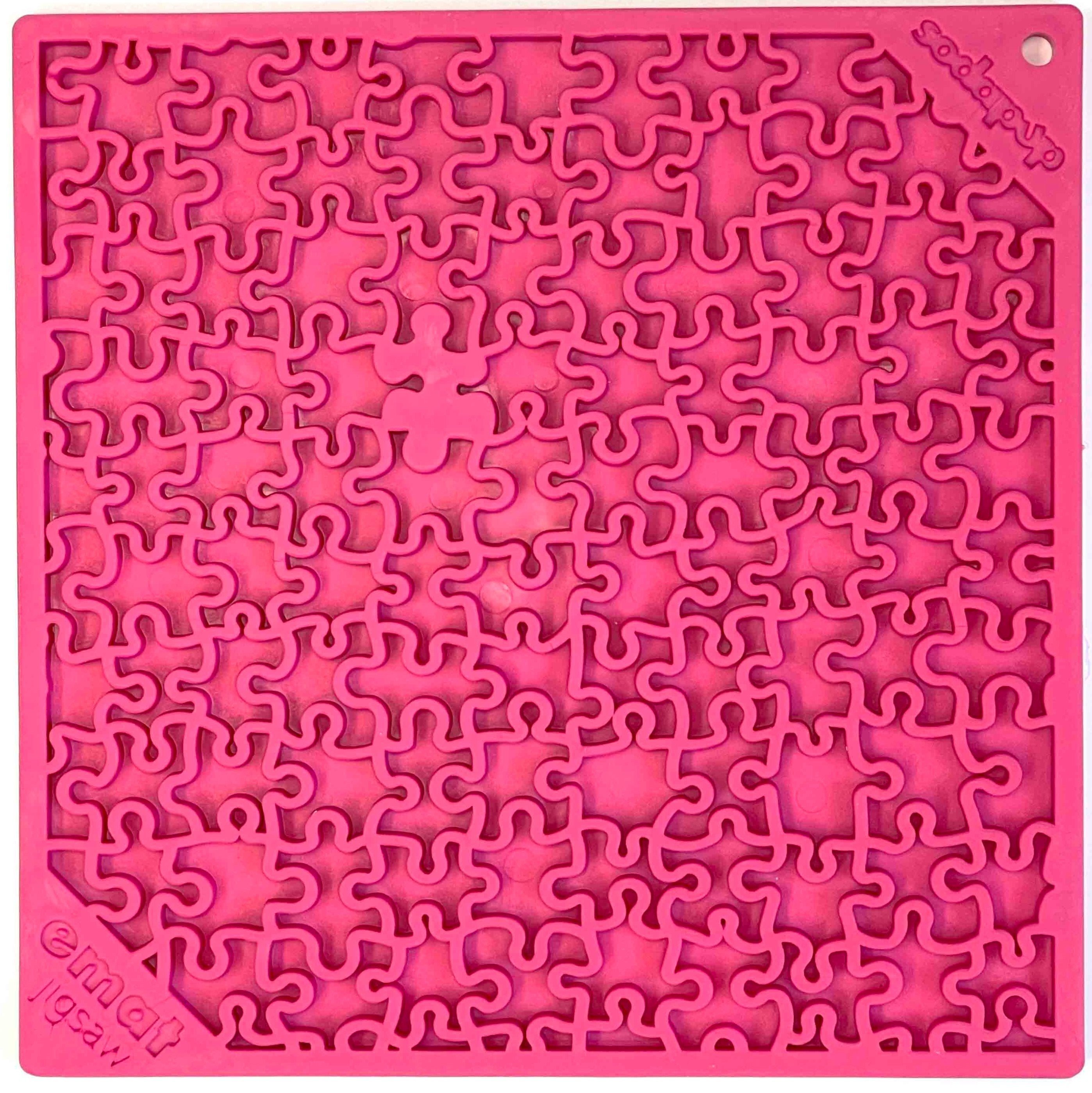 Jigsaw Puzzle eMat - Enrichment Lick Mat for Dogs and Cats | eMat Enrichment Toy for Anxiety Relief | USA Made by SodaPup/True Dogs, LLC