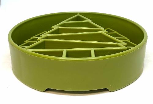Pine Tree Christmas eBowl Deep Slow Feeder Dog Bowl for Enrichment | USA Made by SodaPup/True Dogs, LLC