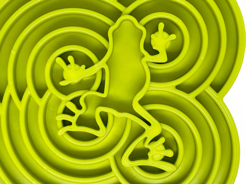 Water Frog eTray - Shallow Slow Feeder Dog Bowl for Enrichment | USA Made by SodaPup/True Dogs, LLC