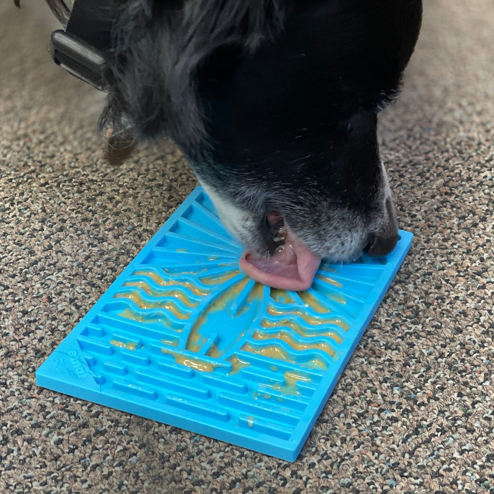 Surf's Up eMat - Small Lickmat for Dogs and Cats | Beach-Themed Design | SodaPup by SodaPup/True Dogs, LLC