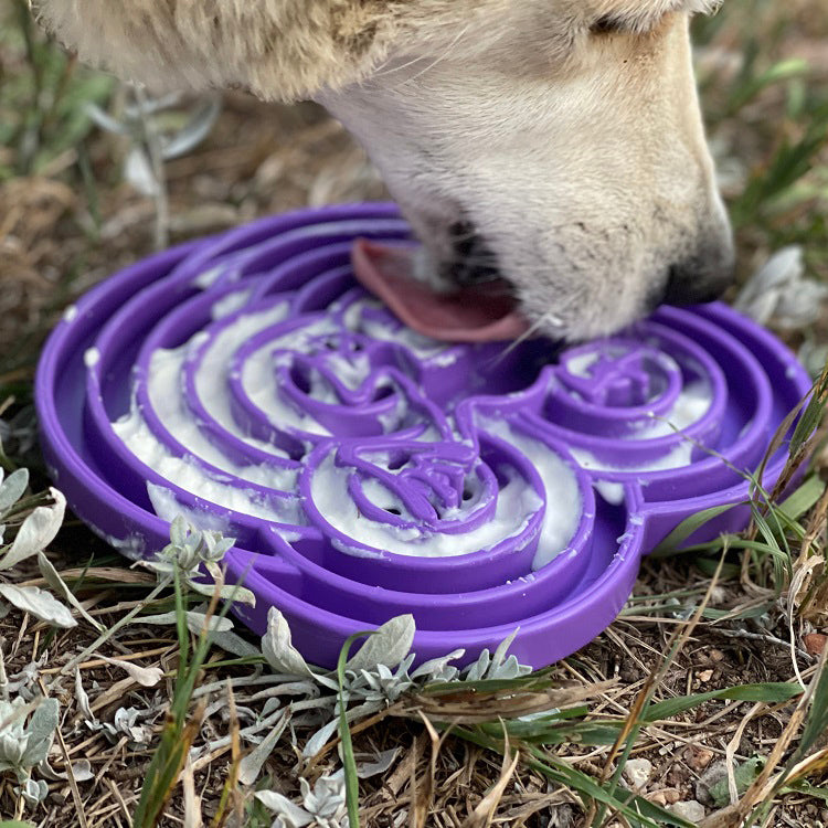 Water Frog eTray - Shallow Slow Feeder Dog Bowl for Enrichment | USA Made by SodaPup/True Dogs, LLC