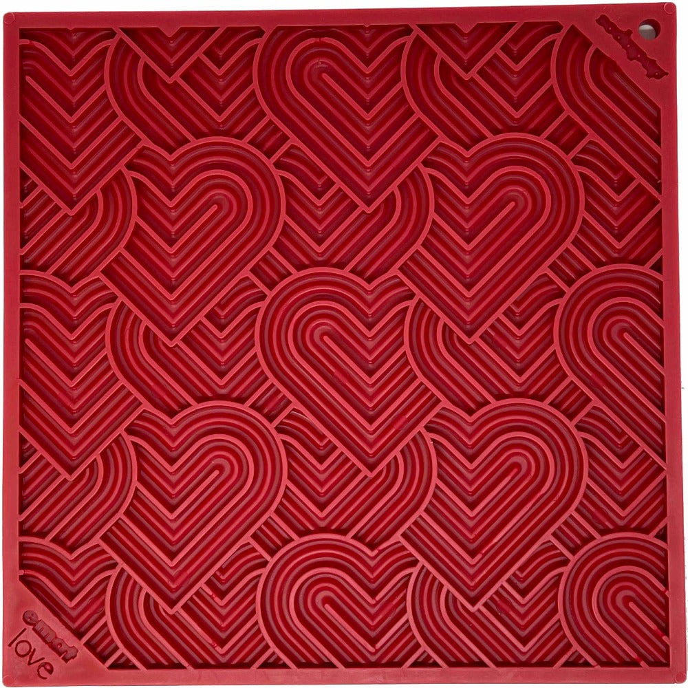 Love eMat - Enrichment Lick Mat for Dogs and Cats| Heart Design | SodaPup by SodaPup/True Dogs, LLC
