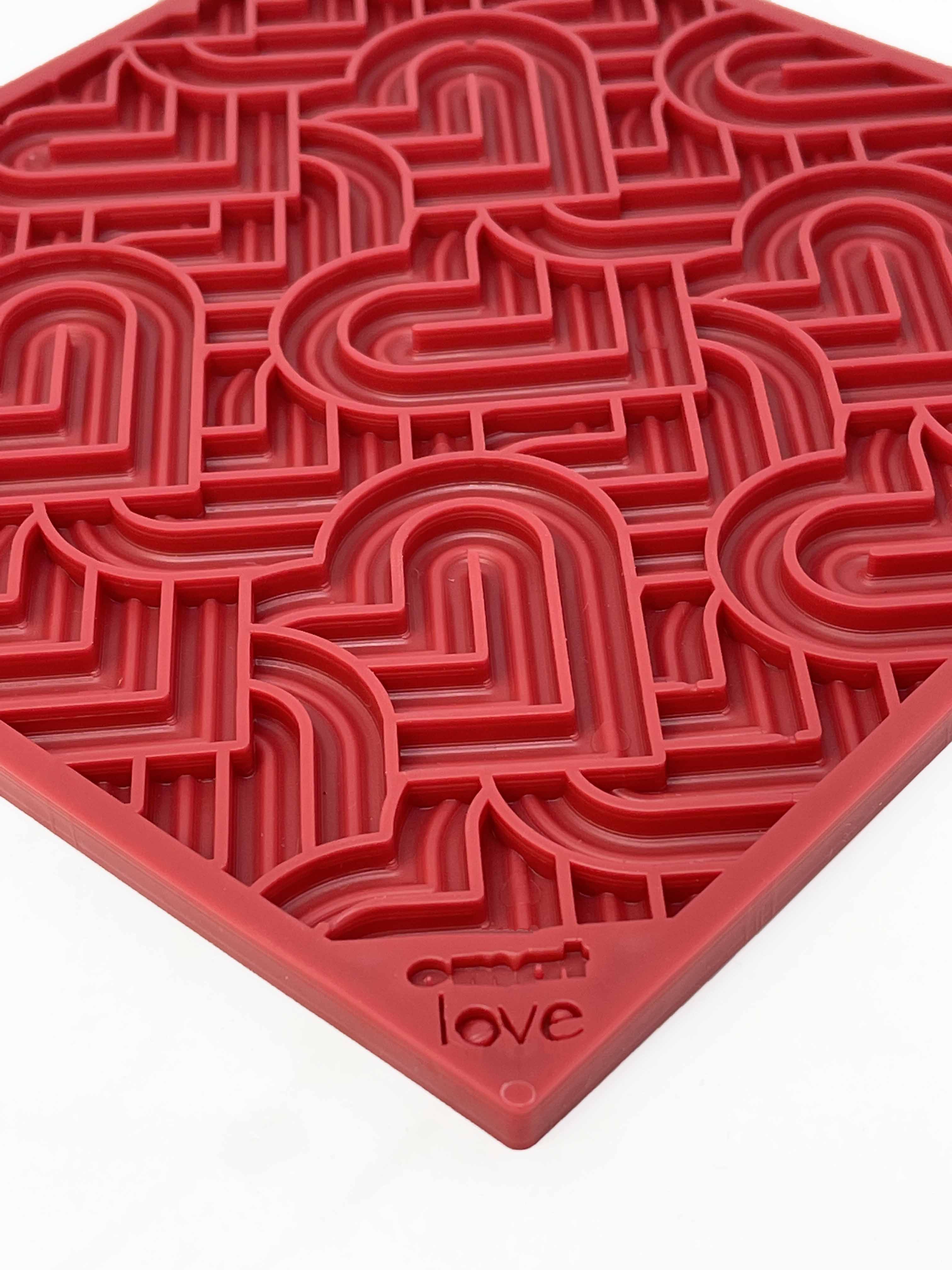 Love eMat - Enrichment Lick Mat for Dogs and Cats| Heart Design | SodaPup by SodaPup/True Dogs, LLC