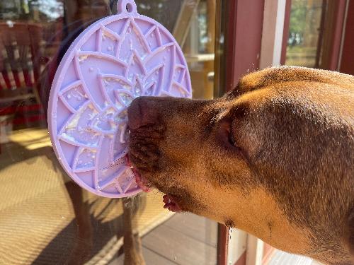 Lotus Design emat - Enrichment Lick Mat For Dogs and Cats - With Suction Cups | USA Made by SodaPup/True Dogs, LLC