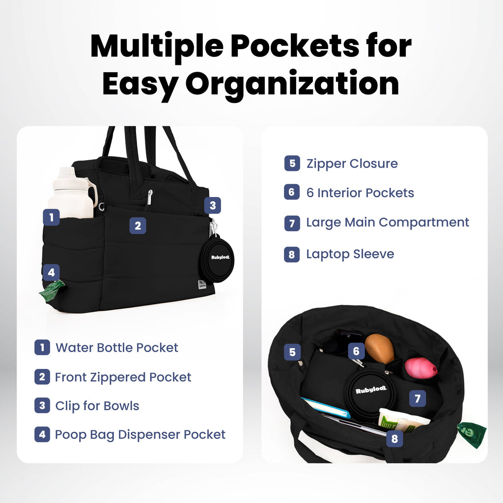 Puffer Dog Travel Bag for Dog Moms by Rubyloo