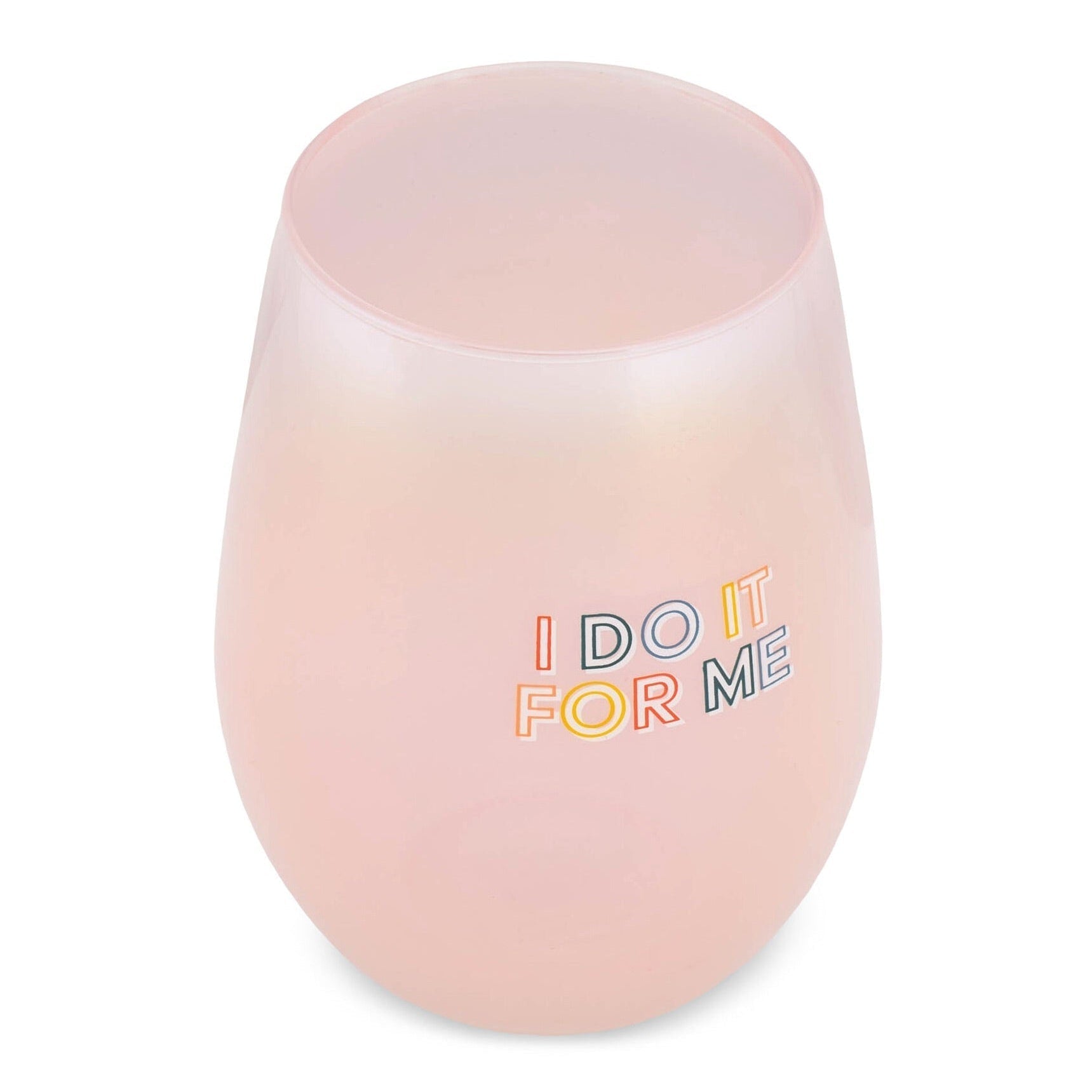 I Do It For Me Stemless Wine Glass in Purple | 20 Oz. by The Bullish Store