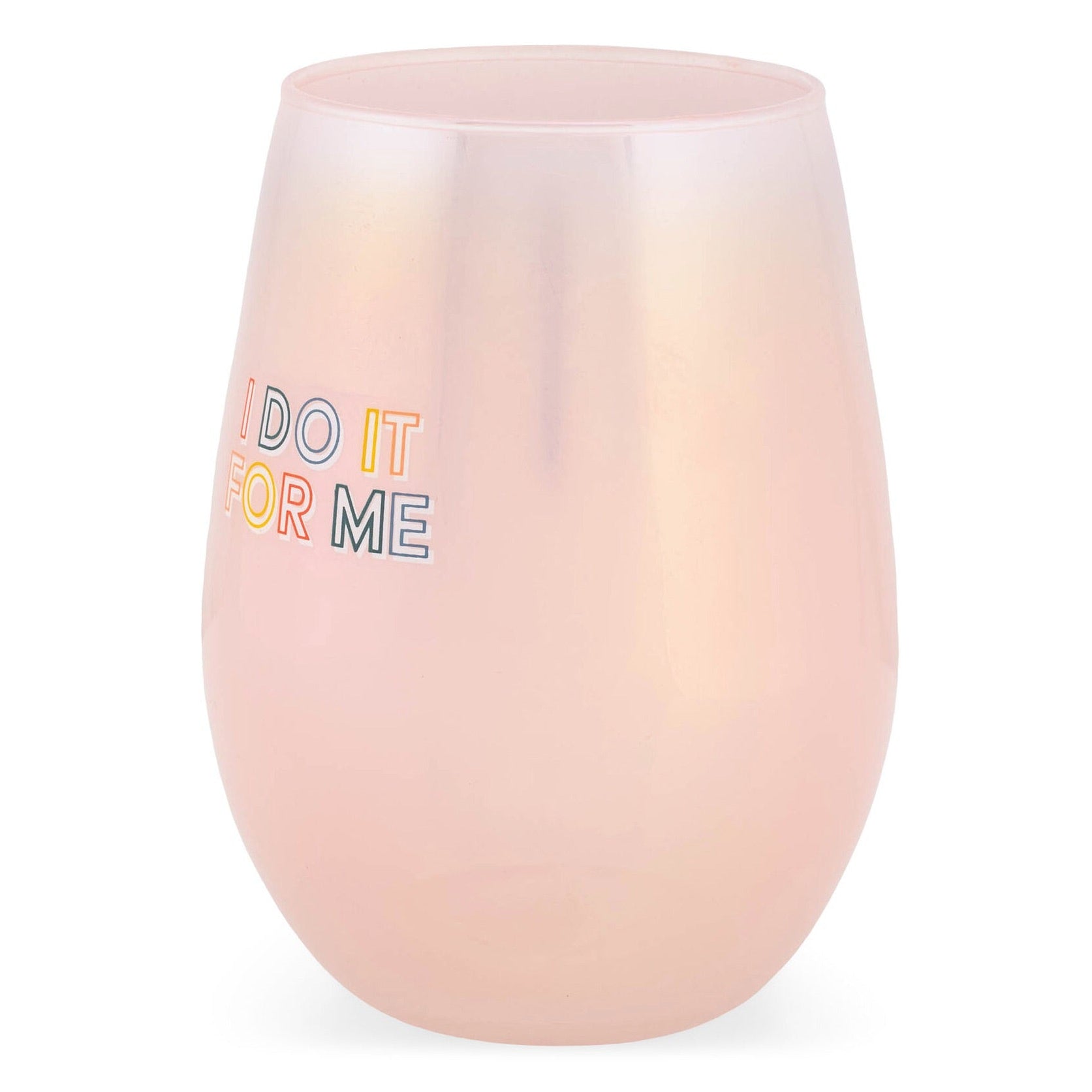 I Do It For Me Stemless Wine Glass in Purple | 20 Oz. by The Bullish Store