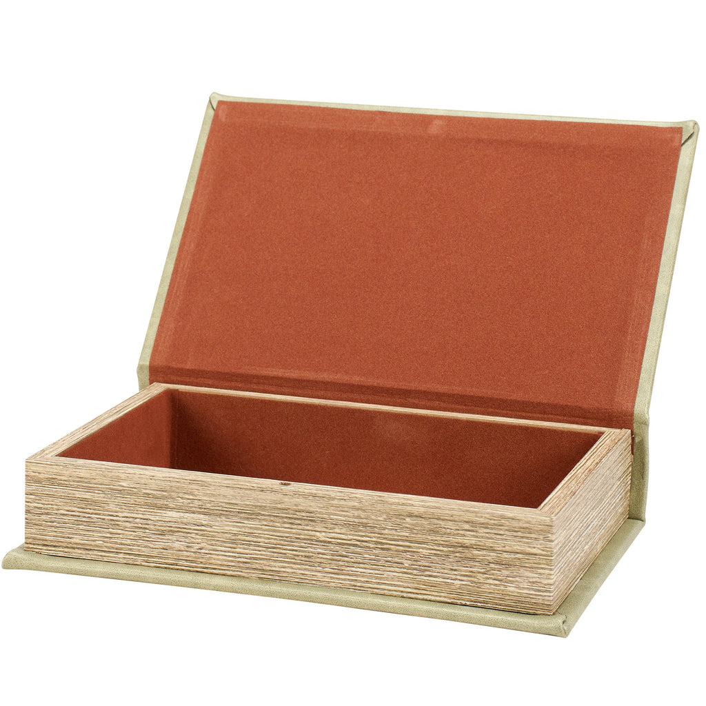 Jane Eyre Gold Floral Book Box | Faux Leather Wrap Book Shaped Storage Stash Trinket Box by The Bullish Store