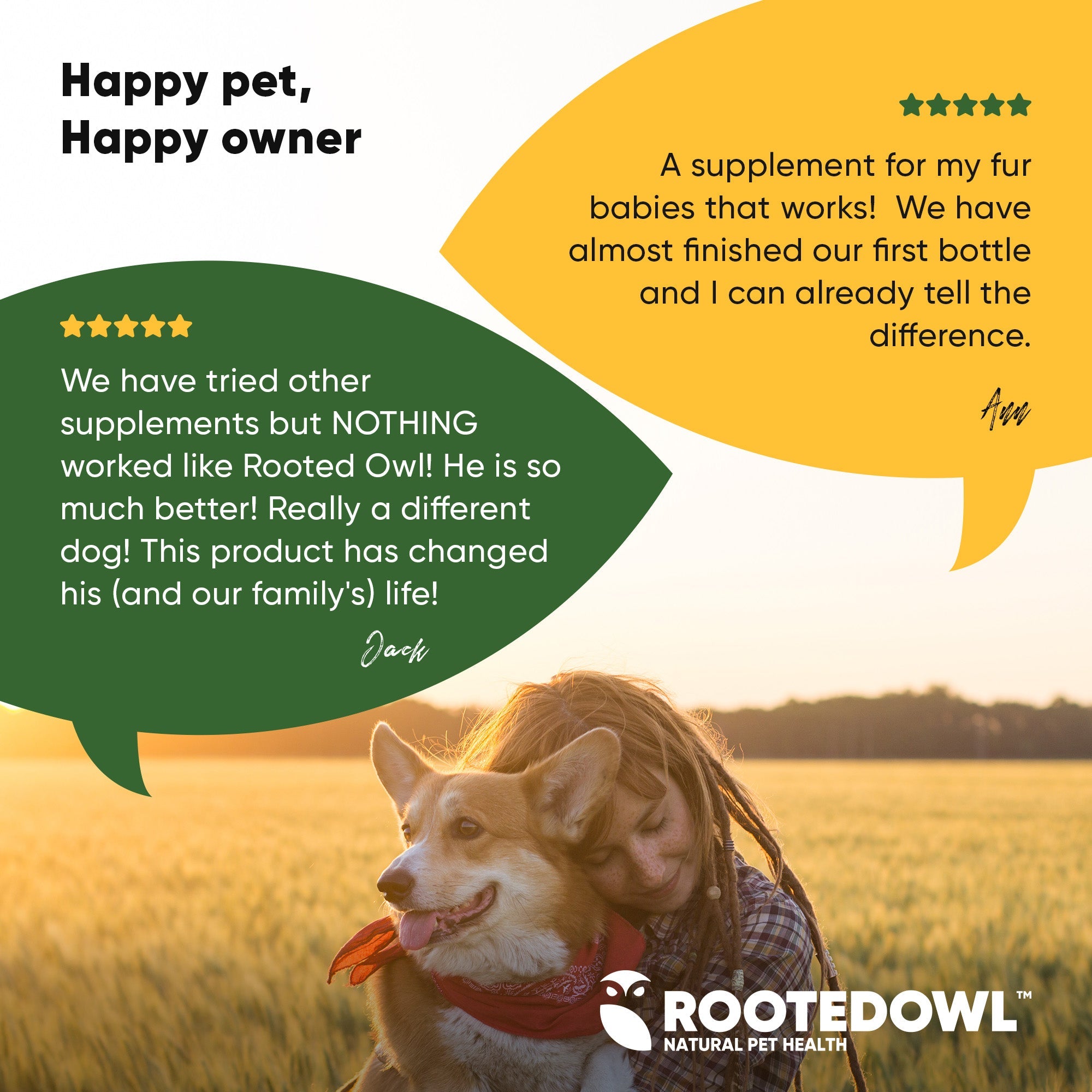 Joint & Muscle Health (Medium & Large Dogs) by Rooted Owl Pet Supplements