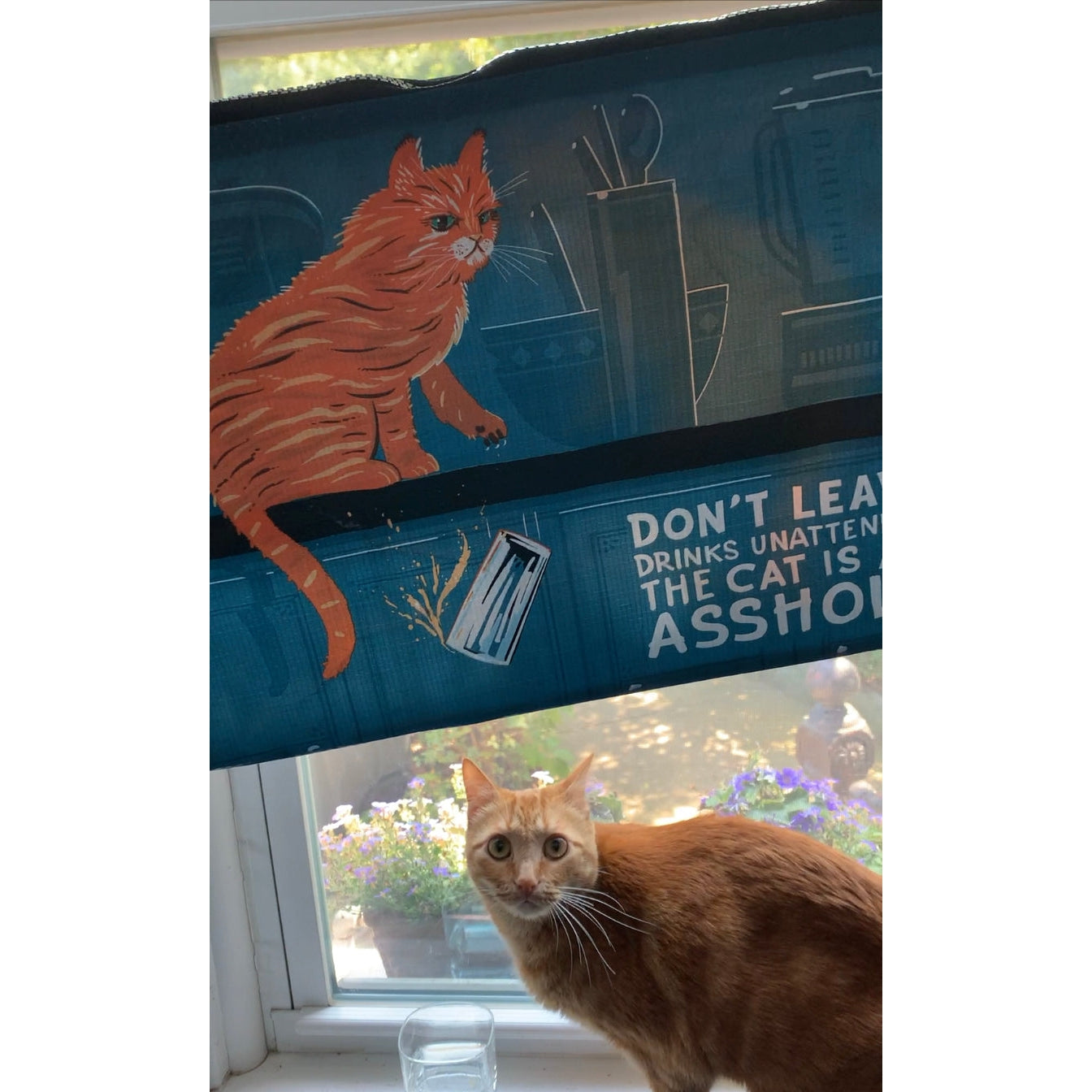 Jumbo Pouch Don't Leave Drinks Unattended Cat Design Recycled Material Jumbo Zipper Folder | 14.25" x 10" by The Bullish Store