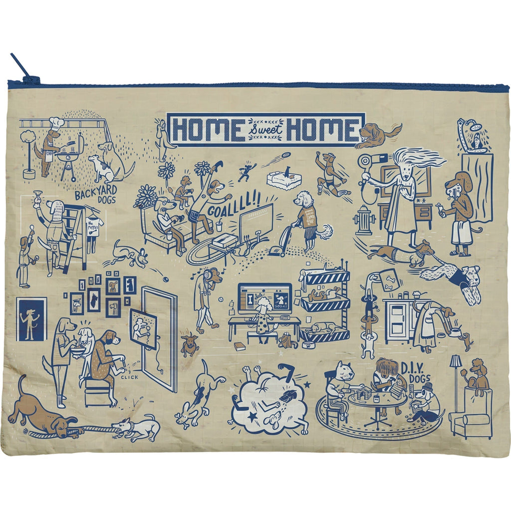Jumbo Pouch World's Best Dog Park No Leash Required Recycled Material Jumbo Zipper Folder | 14.25" x 10" by The Bullish Store
