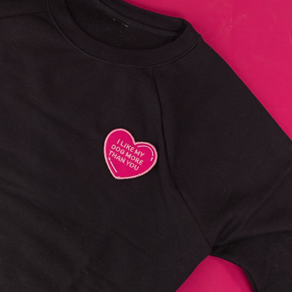 I Like My Dog More Than You Heart Patch by K9 Sport Sack