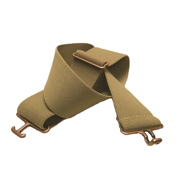 Khaki + Copper Elastic Belt