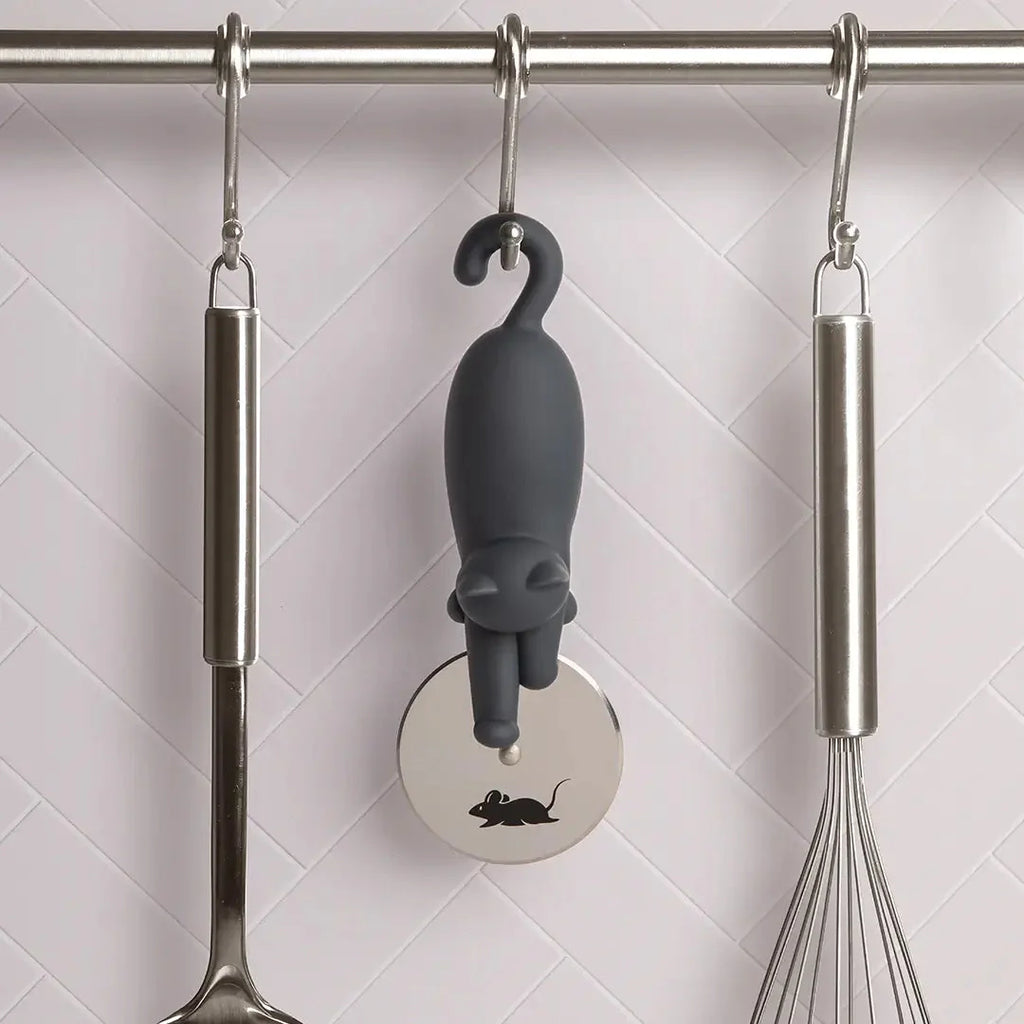 Kitty Cut Pizza Cutter Wheel | Black Cat Lovers Kitchen Utensils by The Bullish Store