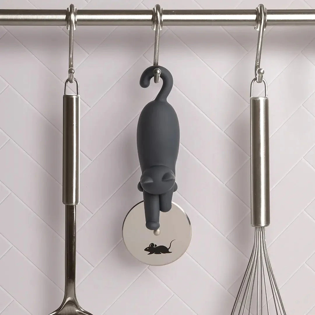 Kitty Cut Pizza Cutter Wheel | Black Cat Lovers Kitchen Utensils by The Bullish Store