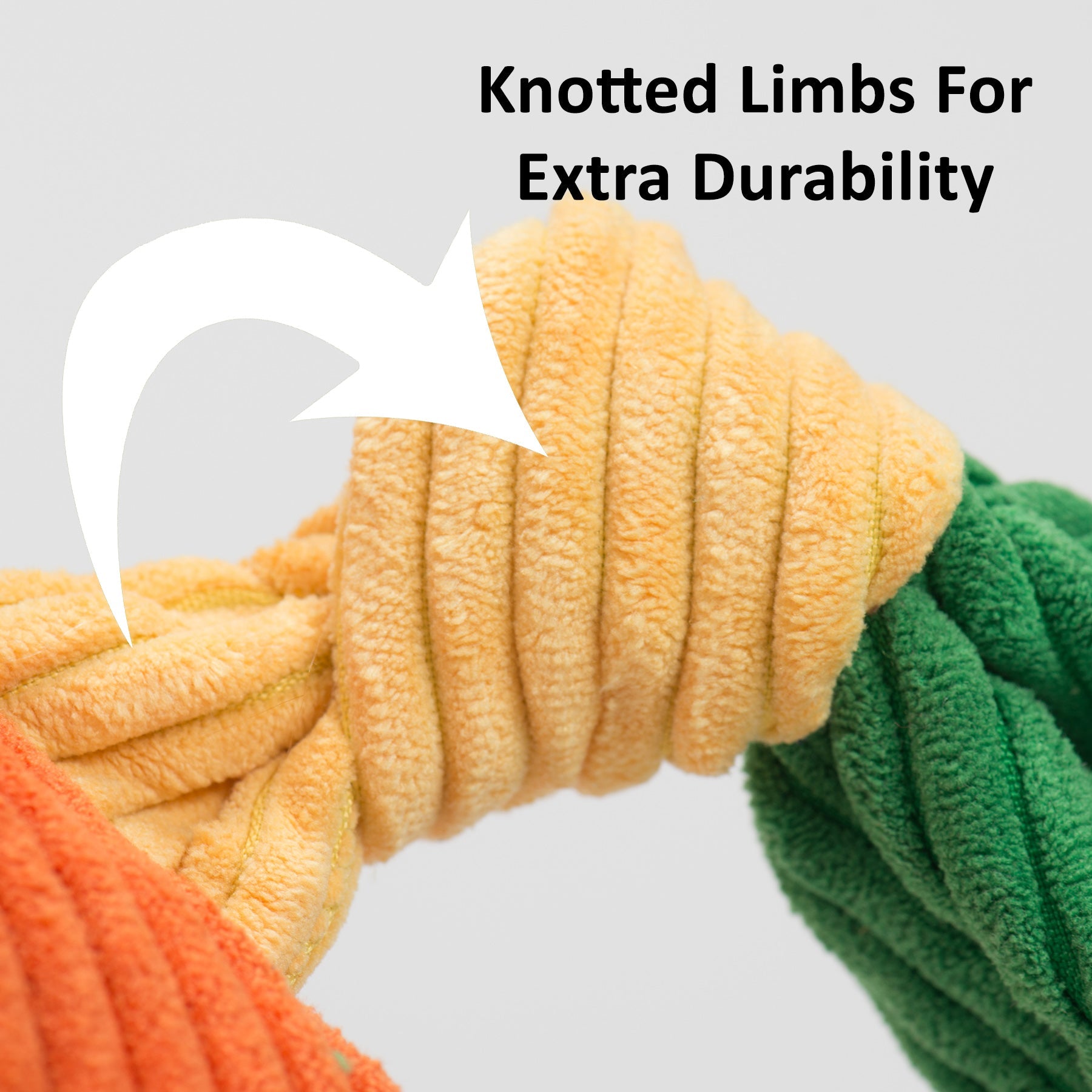 Rainbow Unicorn Knottie® Plush Dog Toy by HuggleHounds