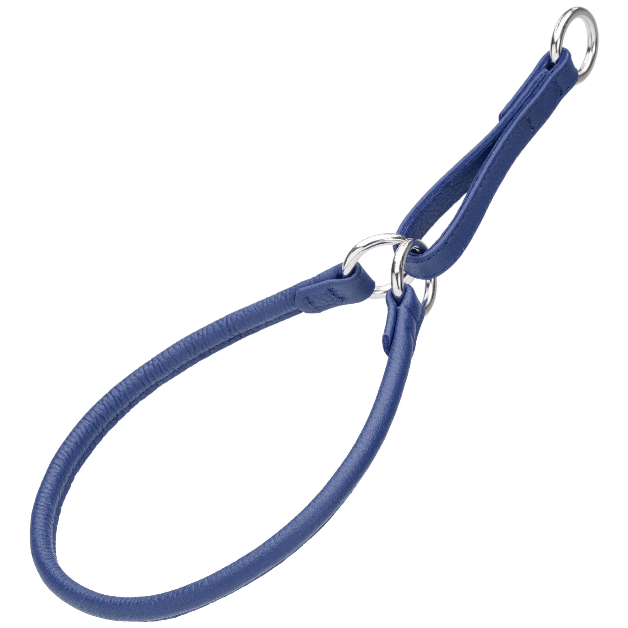 Soft Leather Round Martingale Collar by Dogline