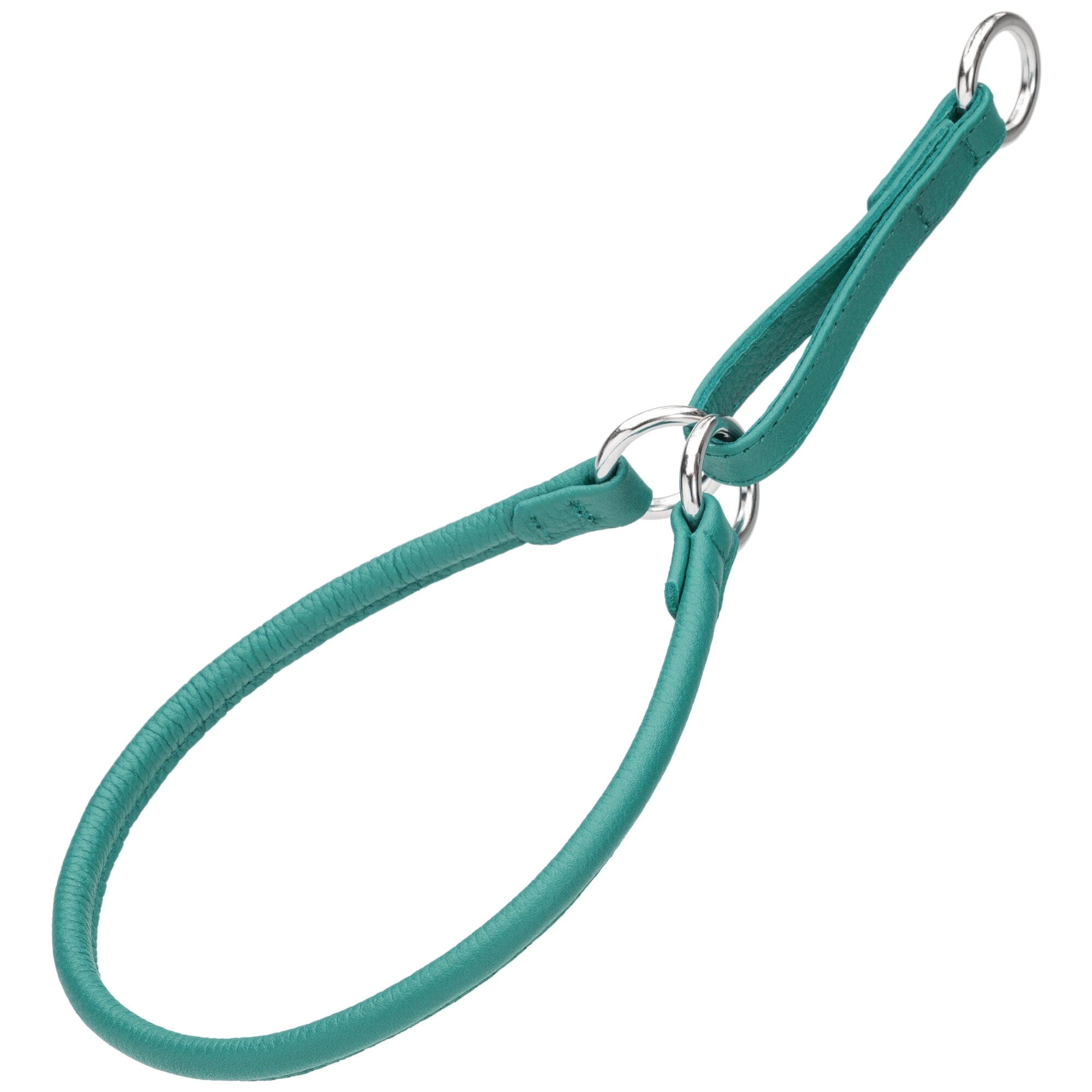 Soft Leather Round Martingale Collar by Dogline