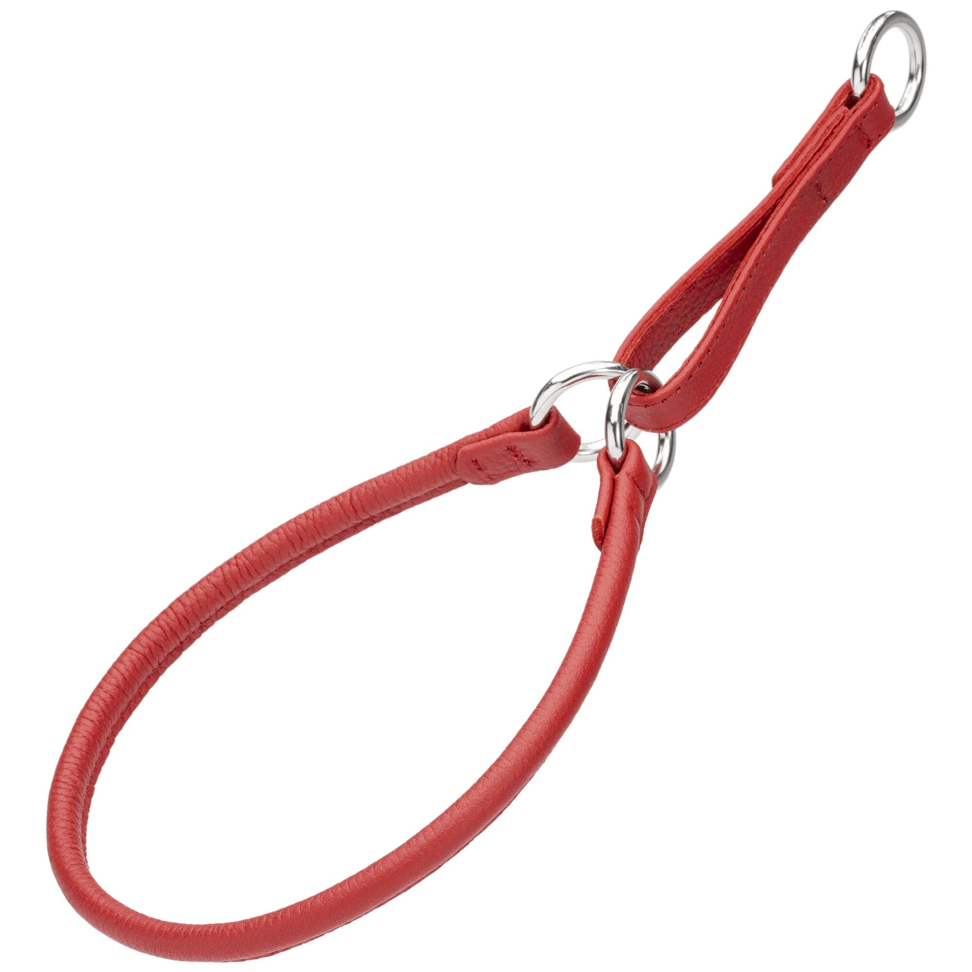 Soft Leather Round Martingale Collar by Dogline