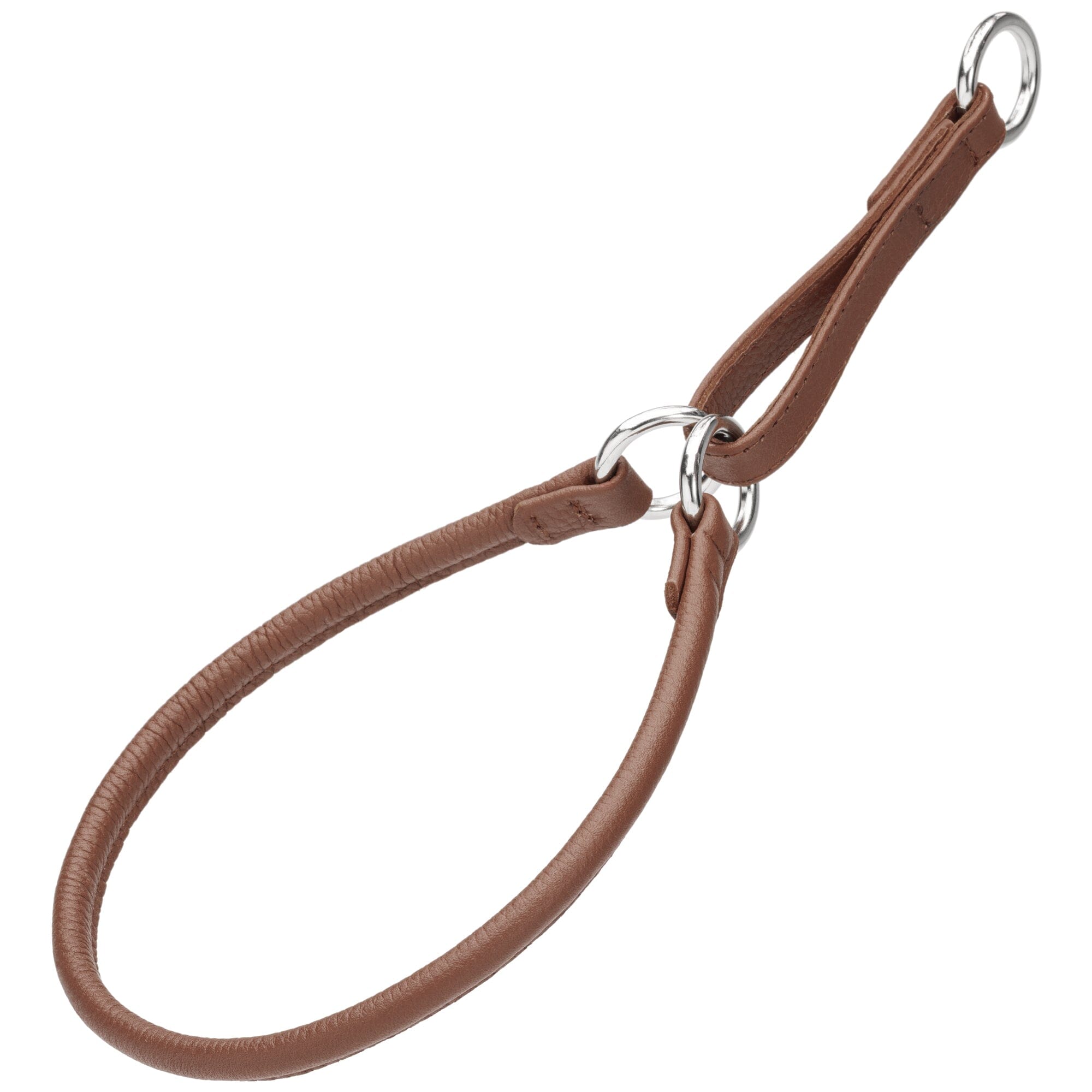 Soft Leather Round Martingale Collar by Dogline