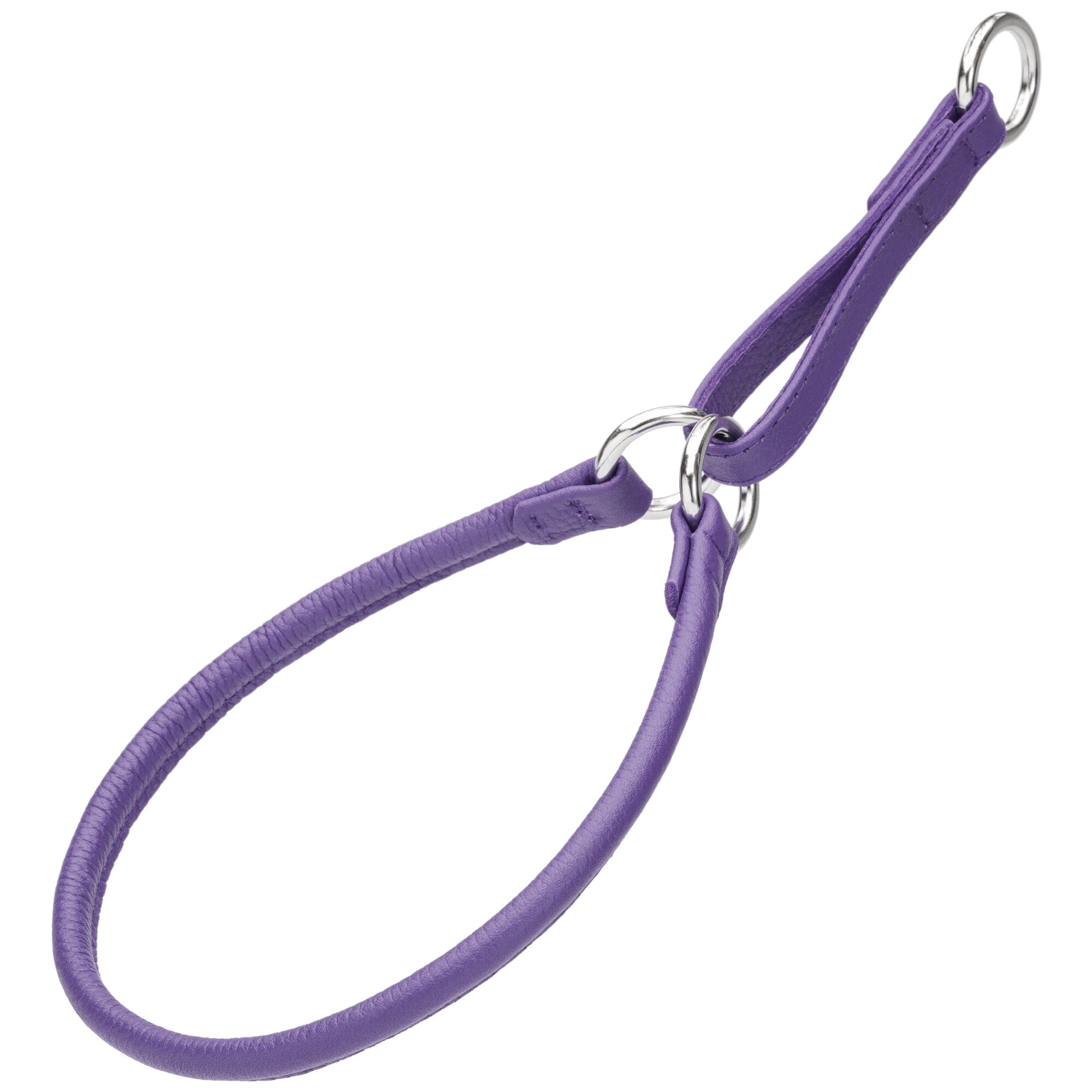 Soft Leather Round Martingale Collar by Dogline
