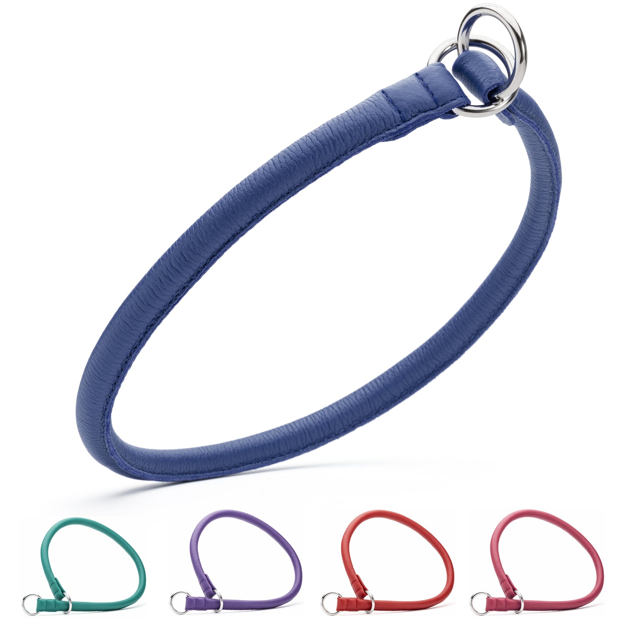 Soft Leather Round Slip Collar by Dogline