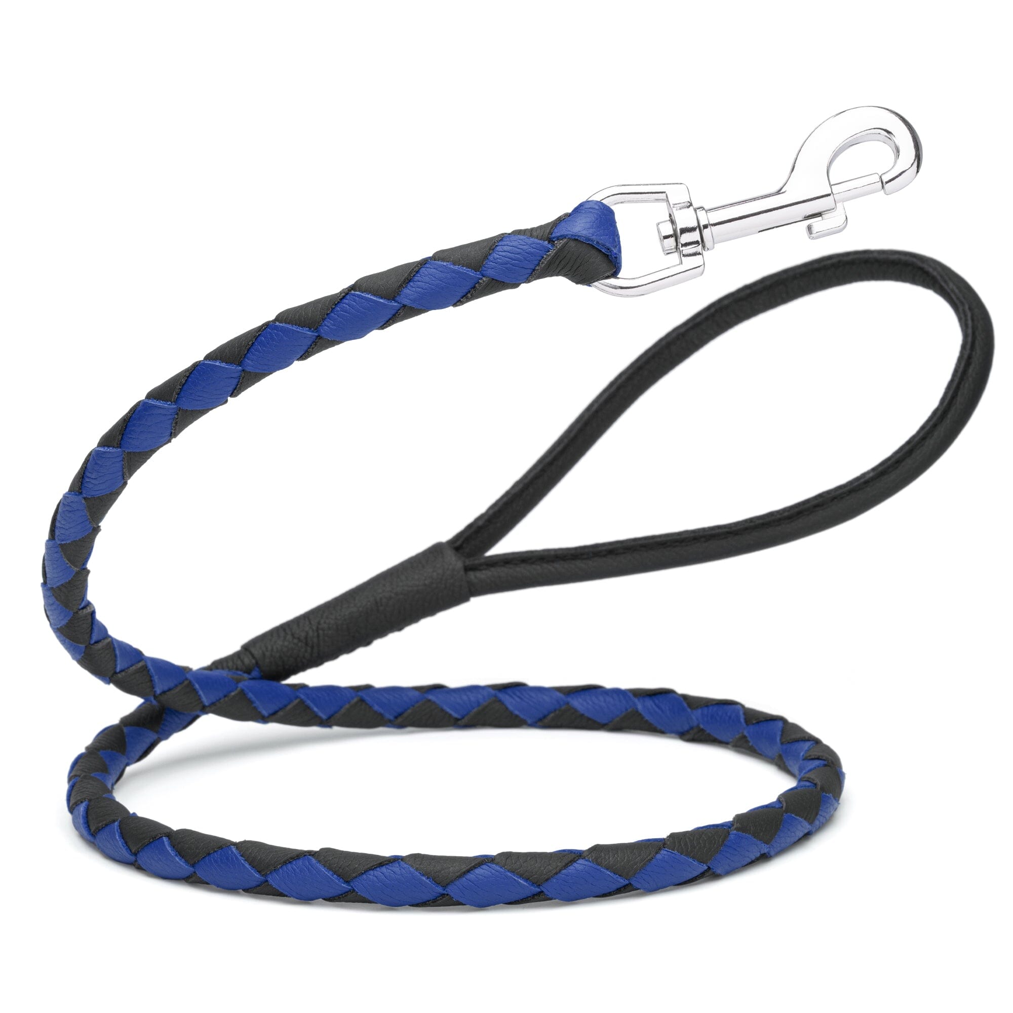 Soft Leather Dual-Color Braided Round Lead by Dogline