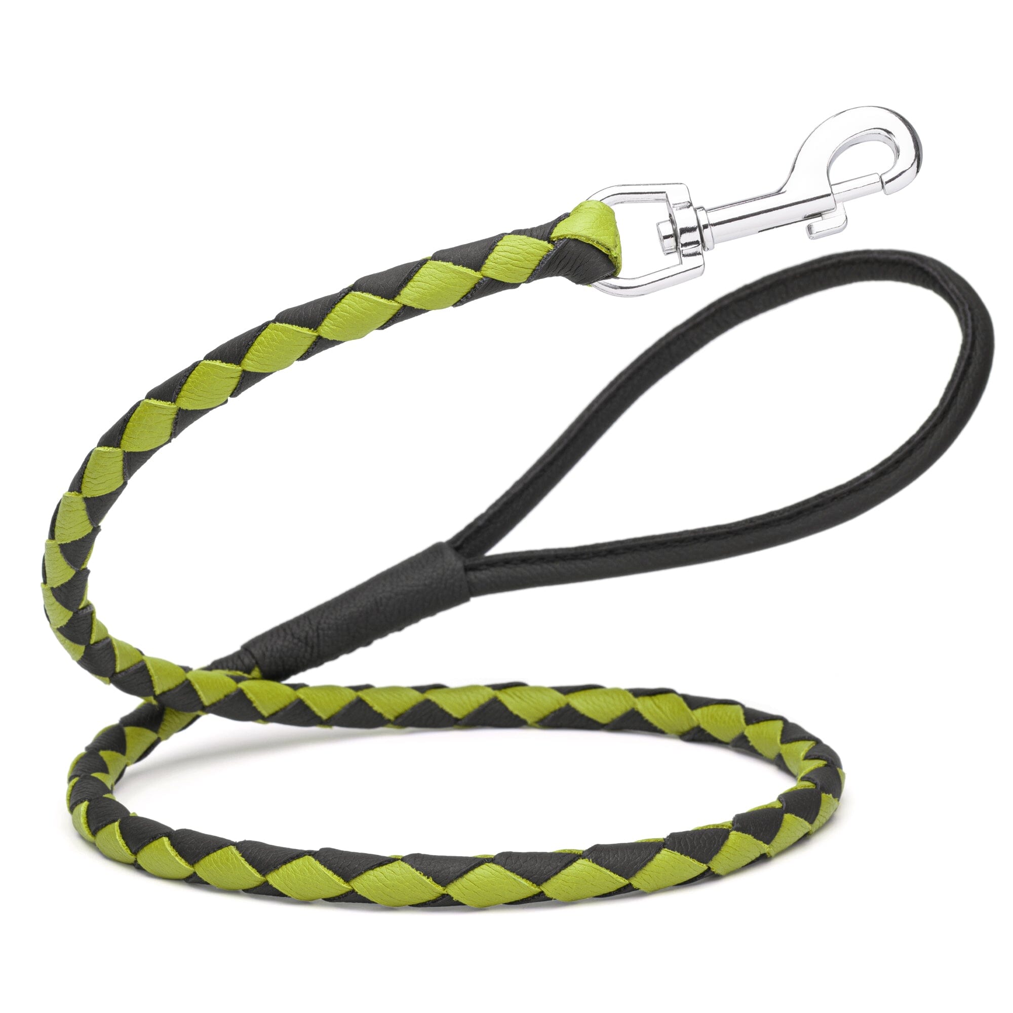 Soft Leather Dual-Color Braided Round Lead by Dogline