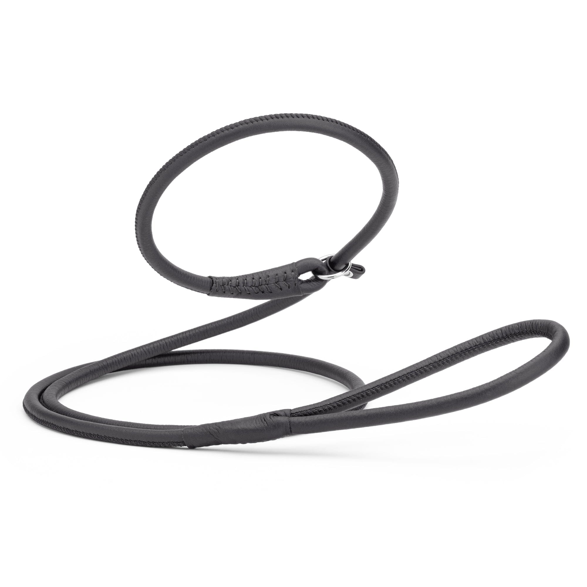 Soft Leather Round Slip Lead for Dogs by Dogline