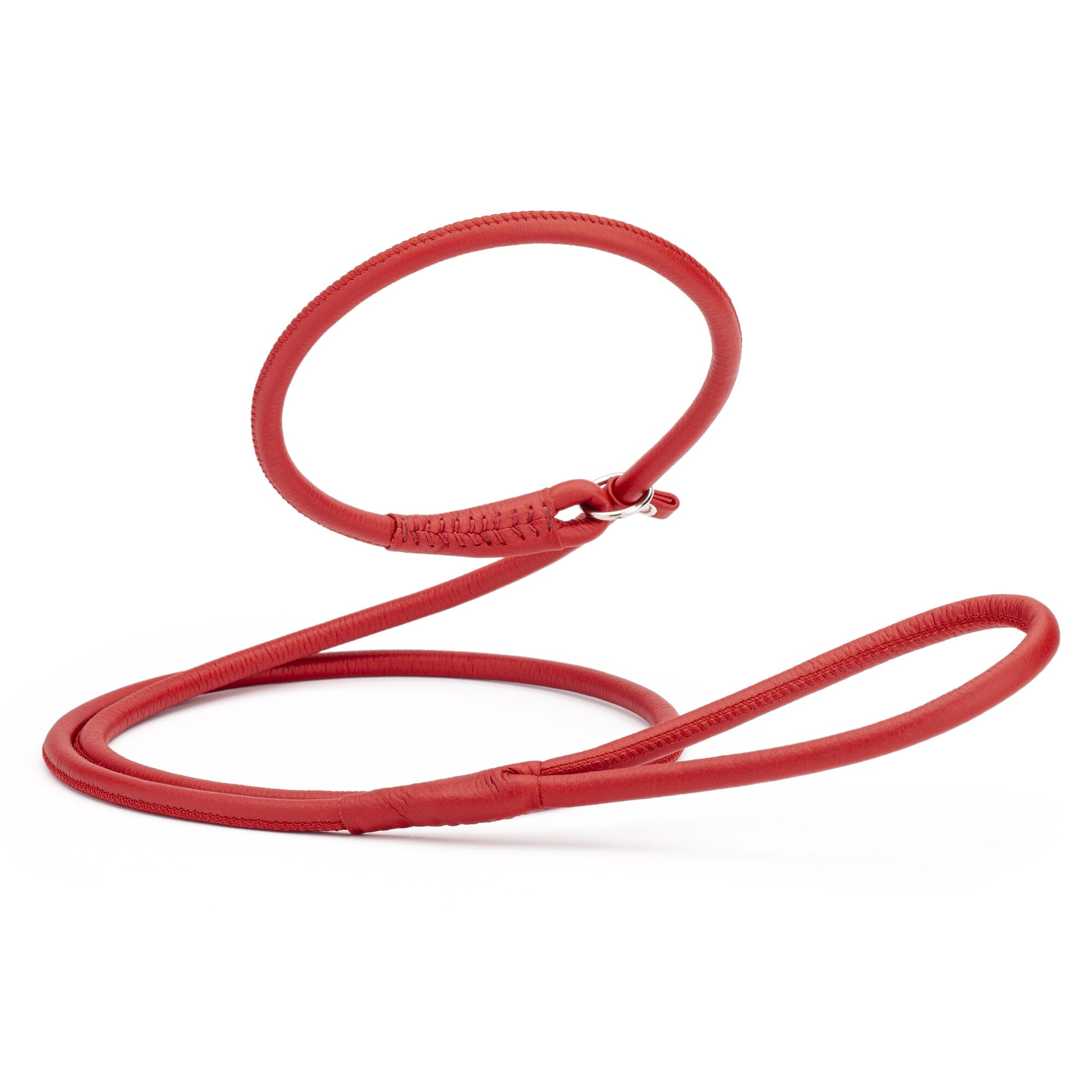 Soft Leather Round Slip Lead for Dogs by Dogline