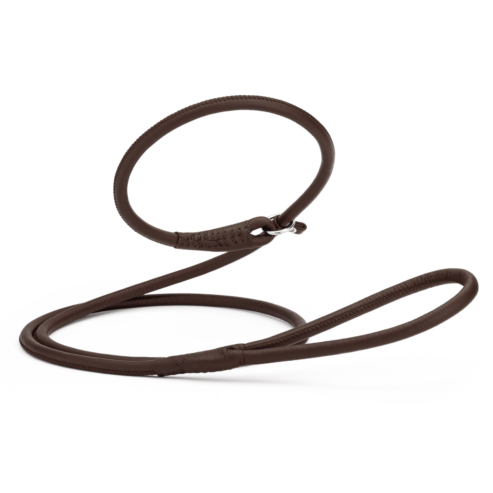 Soft Leather Round Slip Lead for Dogs by Dogline
