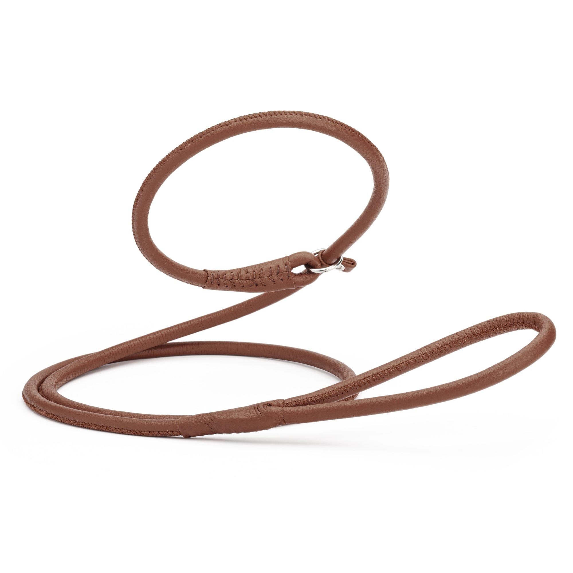 Soft Leather Round Slip Lead for Dogs by Dogline