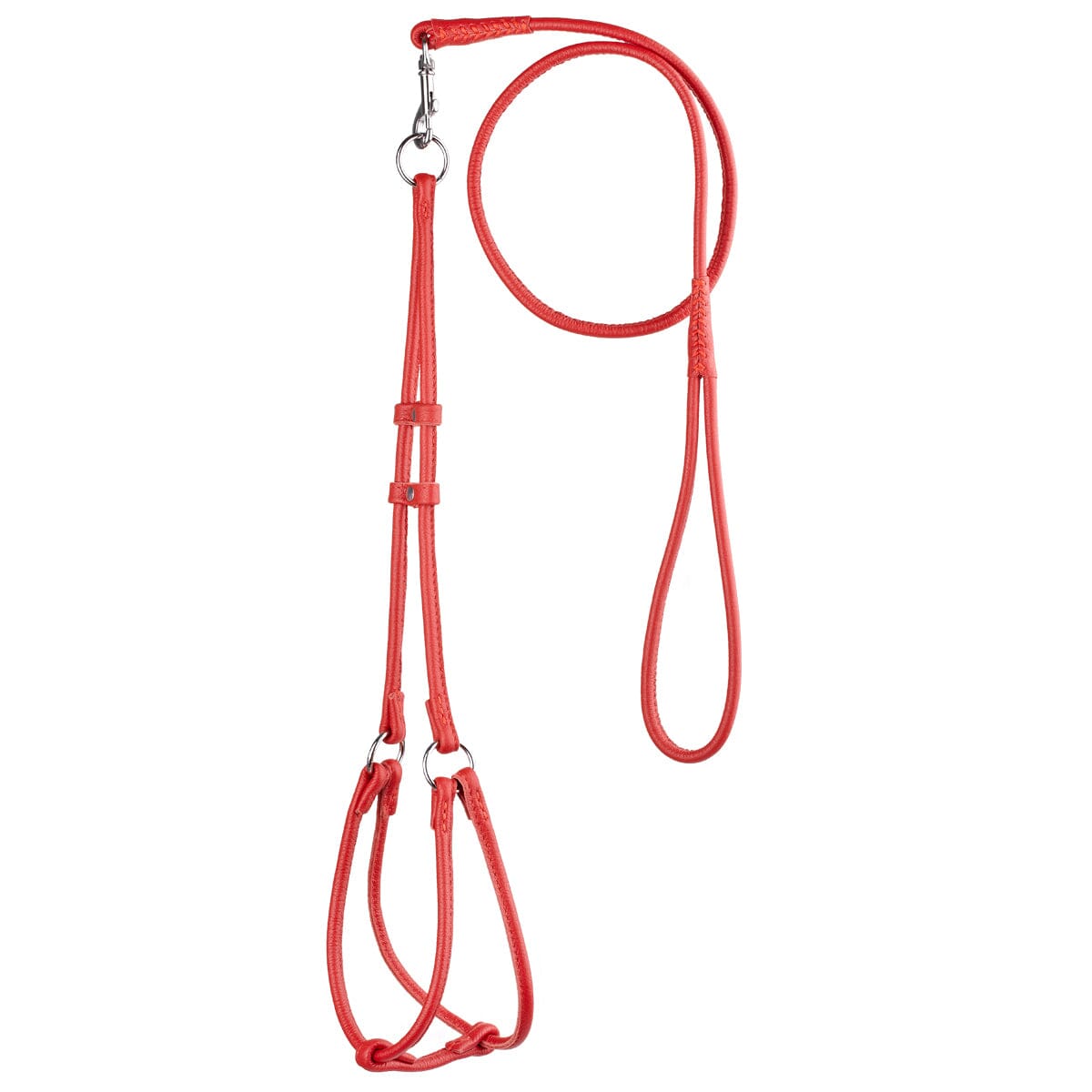 Soft Leather Round Step-In Dog Harness + Round Dog Lead by Dogline