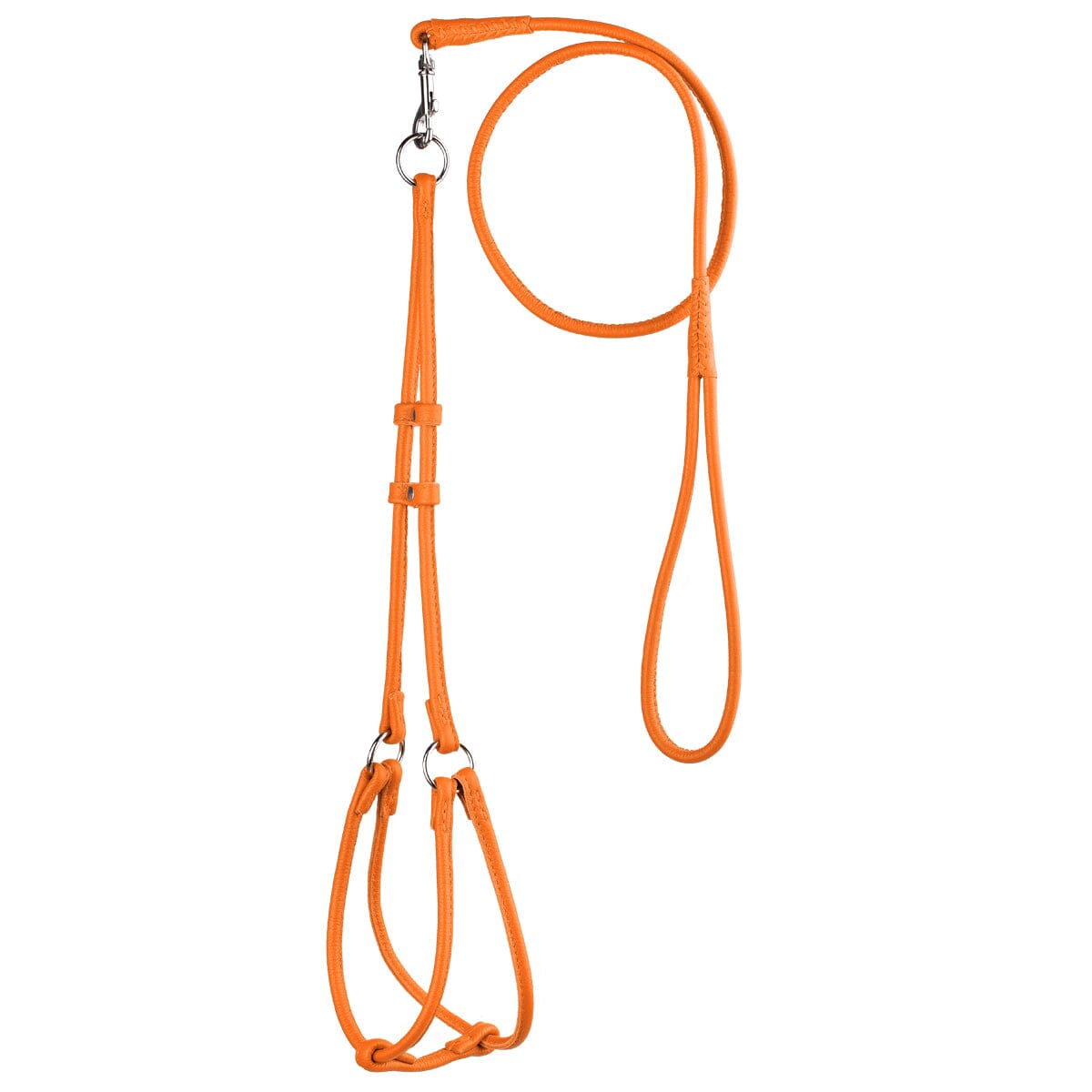 Soft Leather Round Step-In Dog Harness + Round Dog Lead by Dogline