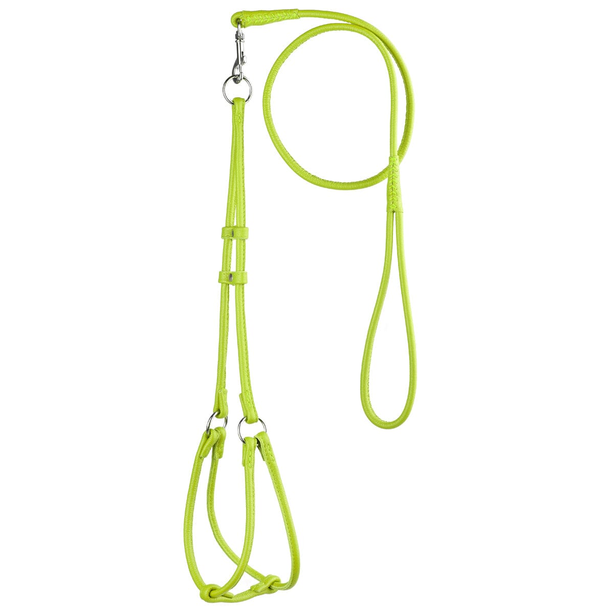 Soft Leather Round Step-In Dog Harness + Round Dog Lead by Dogline