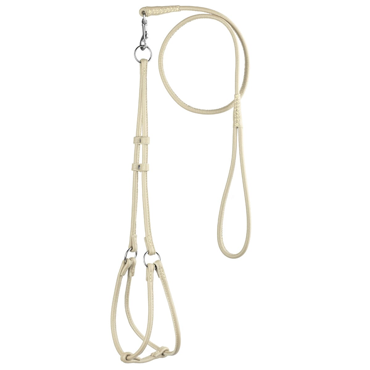 Soft Leather Round Step-In Dog Harness + Round Dog Lead by Dogline
