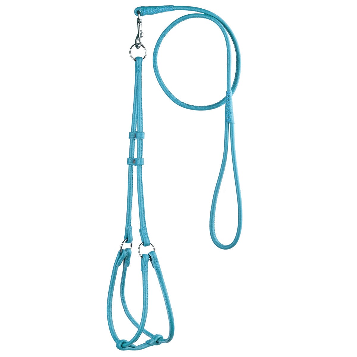 Soft Leather Round Step-In Dog Harness + Round Dog Lead by Dogline