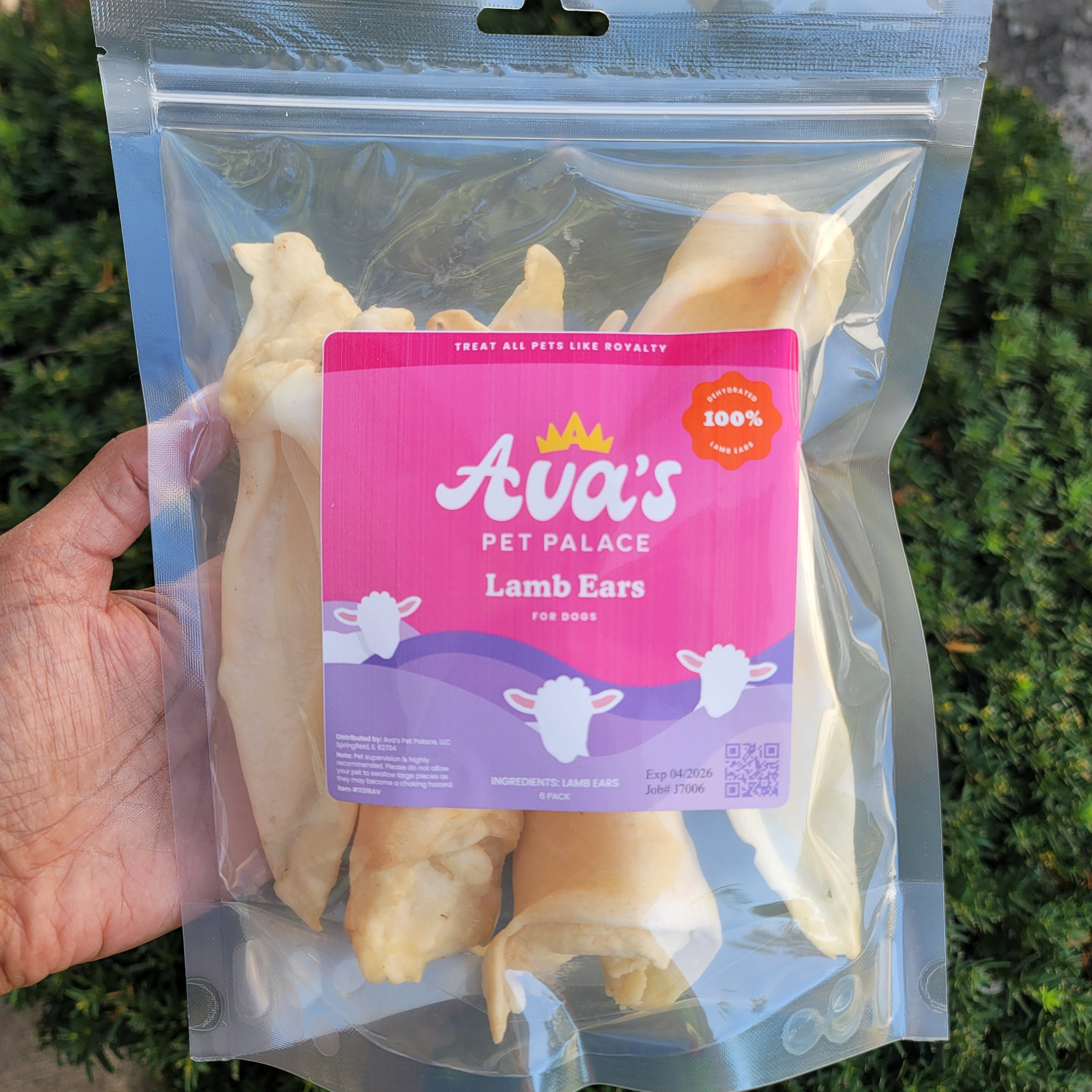 Natural Dog Chews - Lamb Ears by Ava's Pet Palace