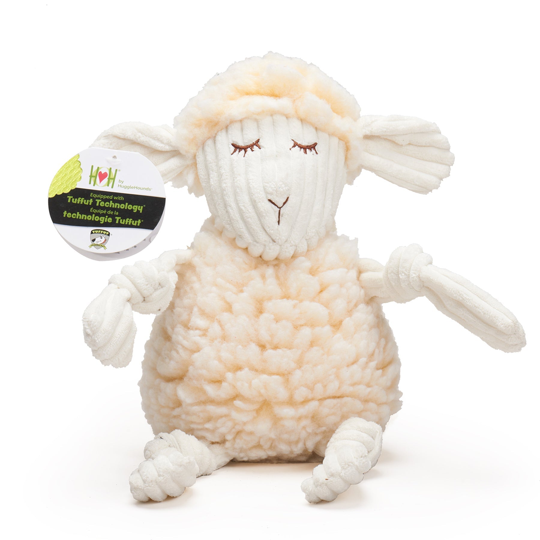 Louise Lamb HuggleFleece® FlufferKnottie™ Plush Dog Toy by HuggleHounds