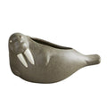 Large Laying Walrus Planter | Ceramic Aquatic Animal Design Pot | 8" x 6" by The Bullish Store