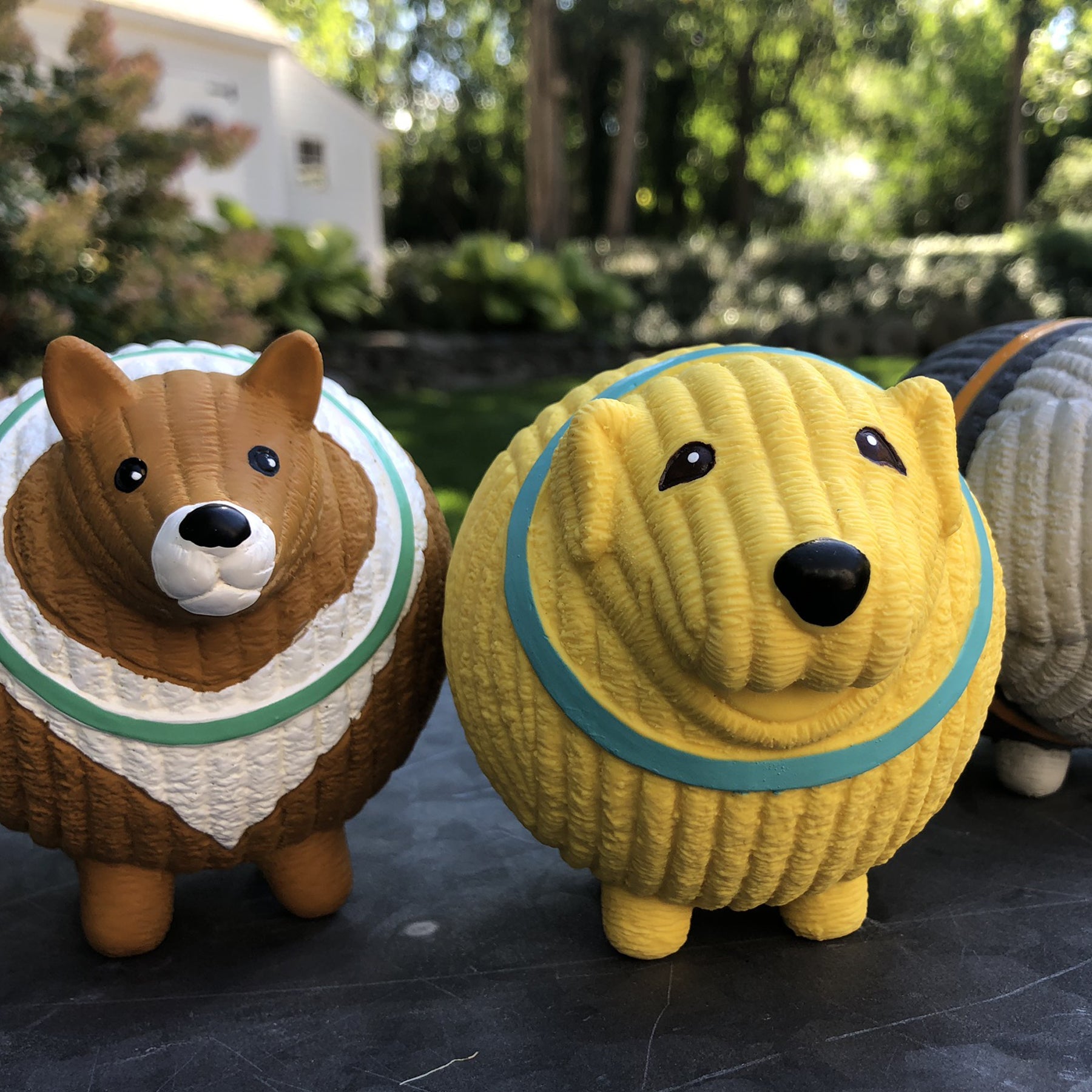 Assorted Ruff-Tex® HuggleMutt™ Latex Balls Dog Toys, 3 Pack, Large by HuggleHounds