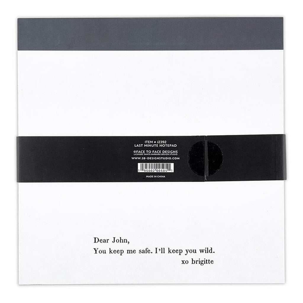 Last Minute Chunky Square Notepad Block | 7.25" x 7.25" by The Bullish Store