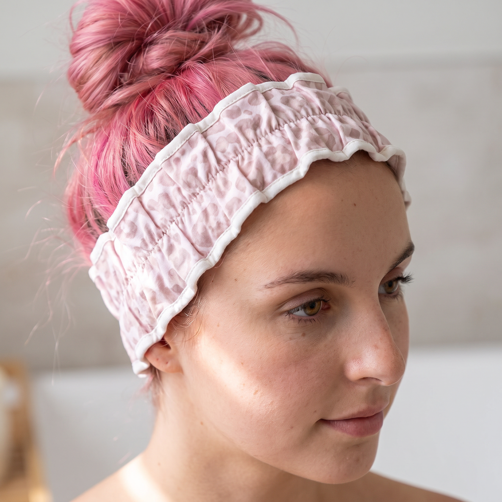 Leopard Spa Headband | Hair Band for Skincare Facial After Shower by The Bullish Store