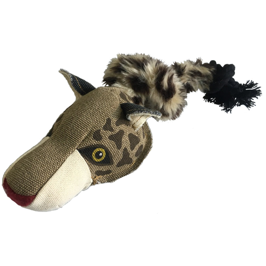 22" Safari Leopard Animal Toy with Embedded Ball & Rope by Dogline