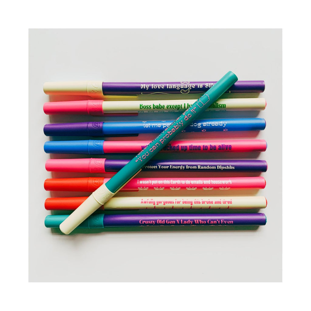 Let Me Pet Your Dog Already Ballpoint Pen in Blue | Gen Z Aesthetic Blue Ink by The Bullish Store