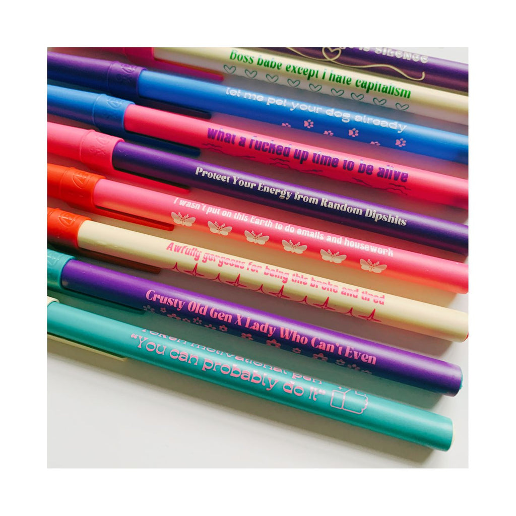 Let Me Pet Your Dog Already Ballpoint Pen in Blue | Gen Z Aesthetic Blue Ink by The Bullish Store